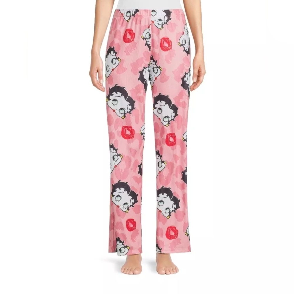 BETTY BOOP Womens  Pajama Sleep Lounge Pants XL & 3XL SOFT Pink Pockets.